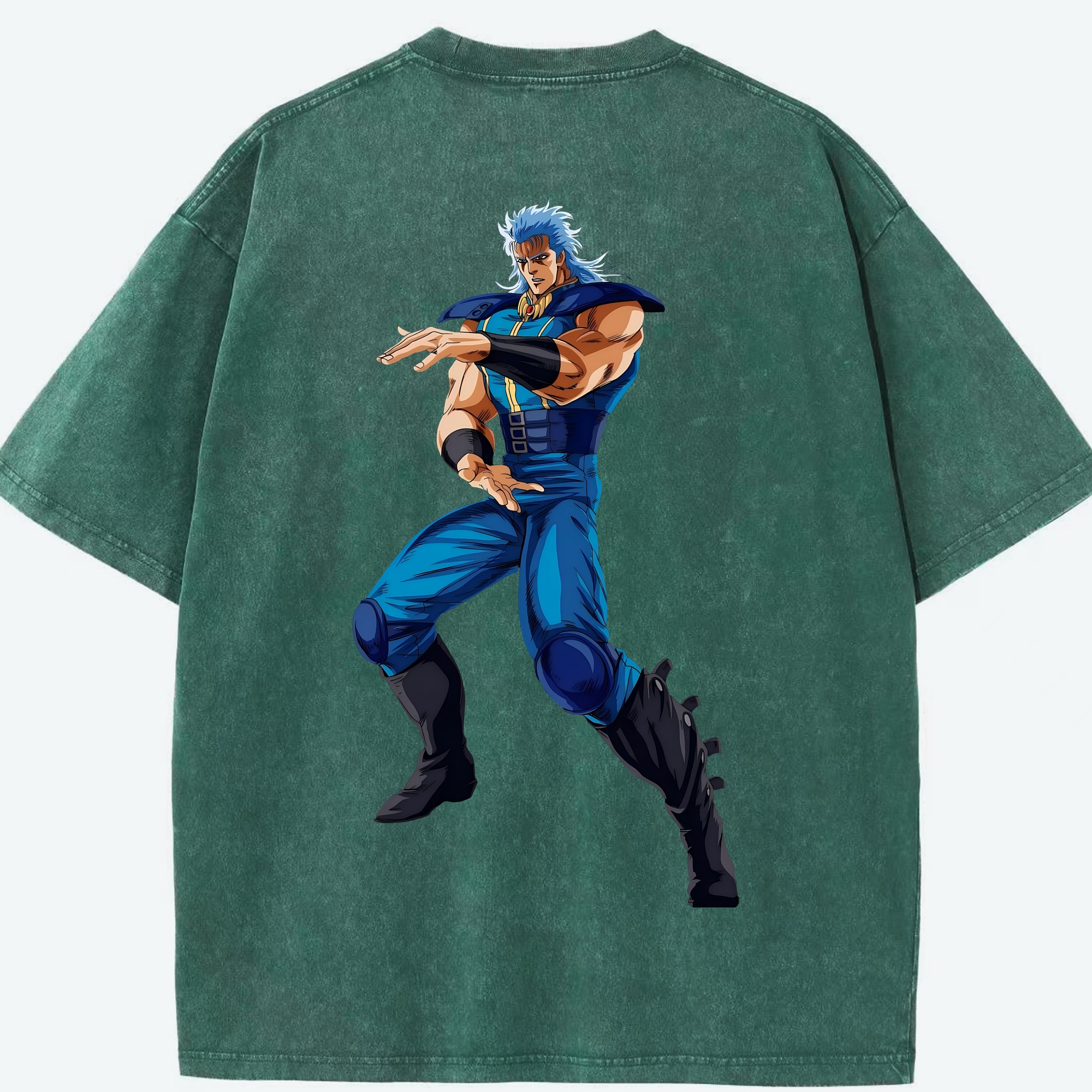 （画像用） 北斗の拳 Fist of the North Star 綿100% ヴィンテージ風 半袖Tシャツ（背面プリント）
